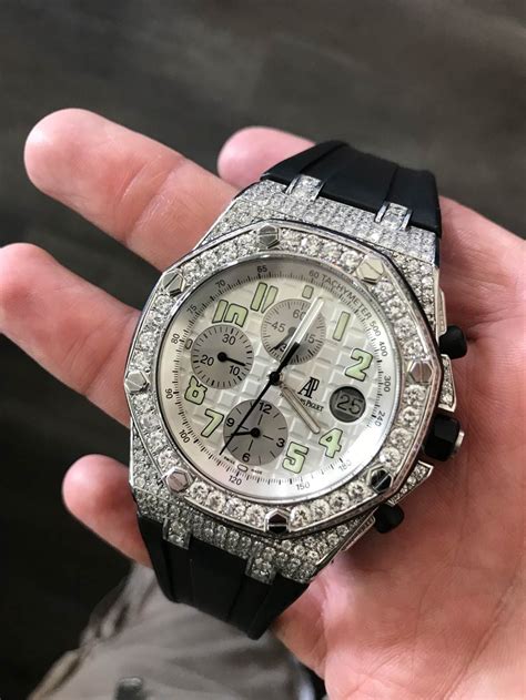 replica audemars piguet iced out|iced out ap watch price.